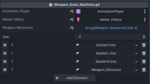 Weapon Resource Array
